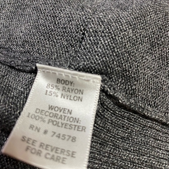 Cache Gray Knit Ruffle design front Vest with sequins Size: XL - Picture 5 of 10